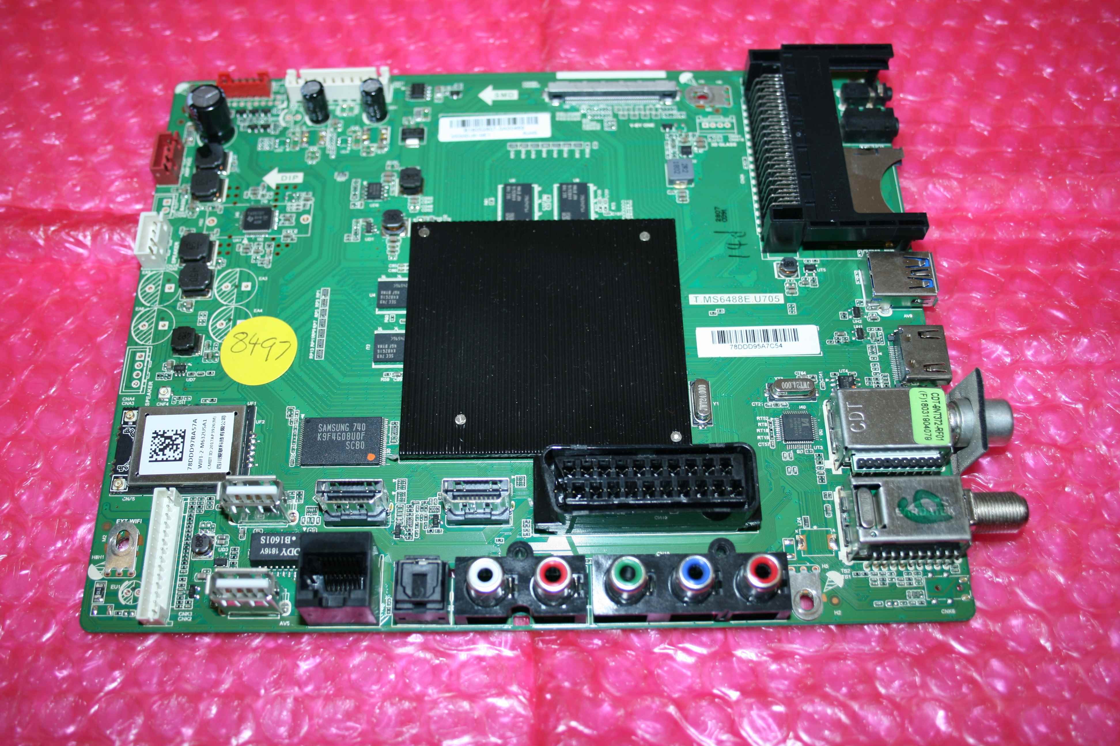 SHARP LC-50UI7352K MAIN PCB - T.MS6488E.U705 - V500DJ6-QE1 - PO36I-2-CVTE